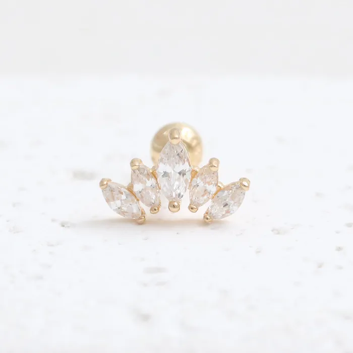 from J Shop CZ Tiara Ear Piercing Earrings