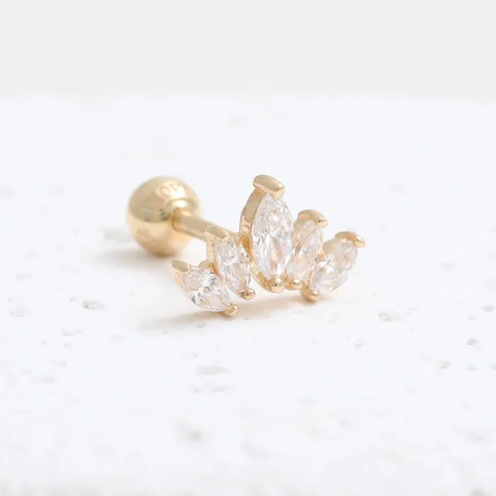 from J Shop CZ Tiara Ear Piercing Earrings