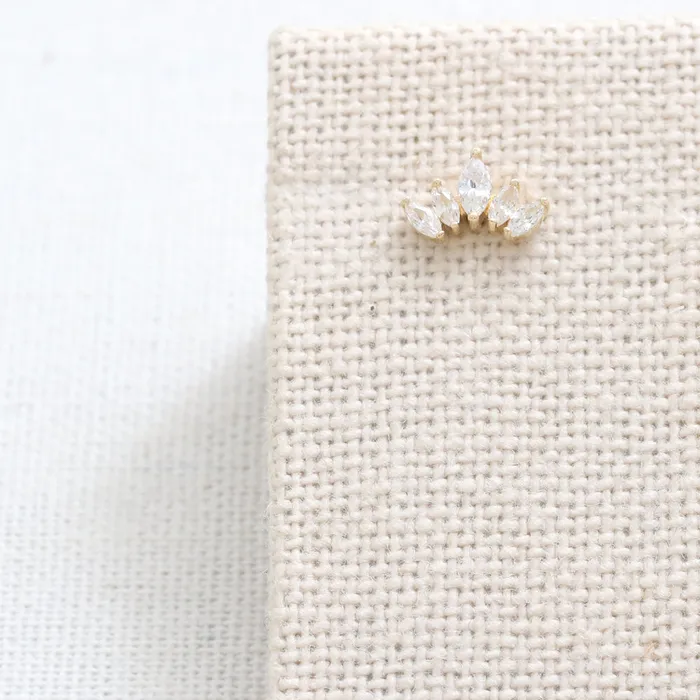 from J Shop CZ Tiara Ear Piercing Earrings