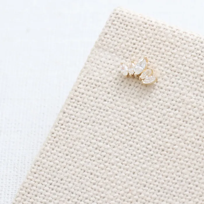from J Shop CZ Tiara Ear Piercing Earrings