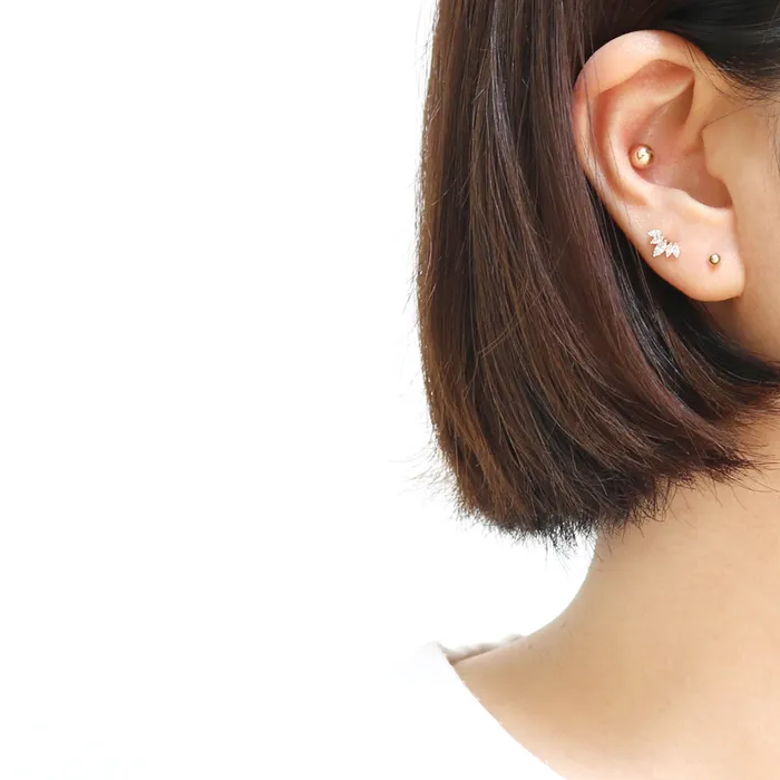from J Shop CZ Tiara Ear Piercing Earrings