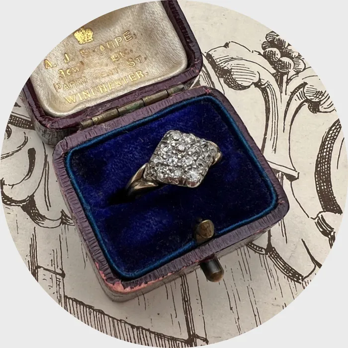 Georgian Old MineCut Diamond Kite Ring 21stfinds Rings