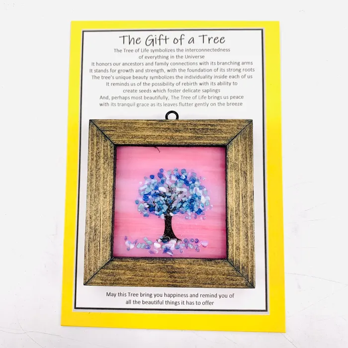 Glimmer Glass Gifts Necklaces Fused Glass Tree of Life Shadow Box 76