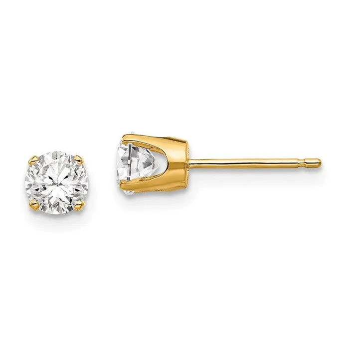 Jewelry Earrings 14k 45mm Round Stud Earring Mounting wbacks No Stones Included Jewelry Earrings 14k 45mm Round Stud Earring Mounting wbacks No Stones Included