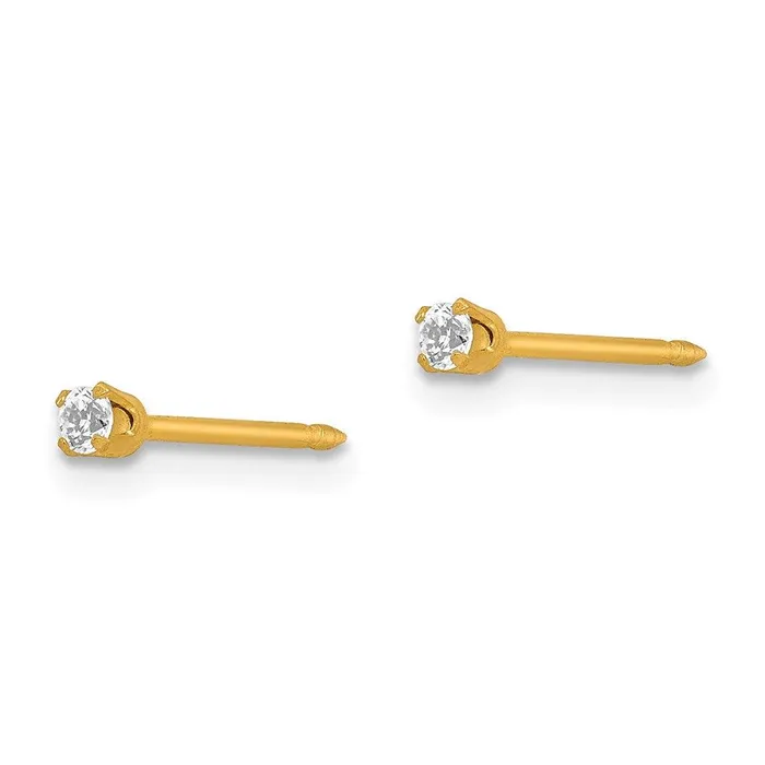 Jewelry Earrings Inverness 18k 2mm CZ Post Earrings Jewelry Earrings Inverness 18k 2mm CZ Post Earrings