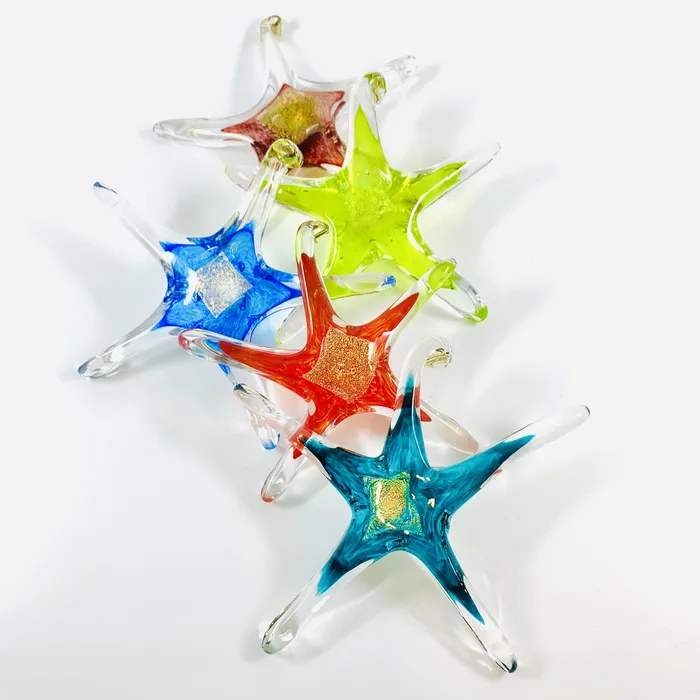 July Birthstone Hanging Star Luke Adams Glass Blowing Studio Necklaces