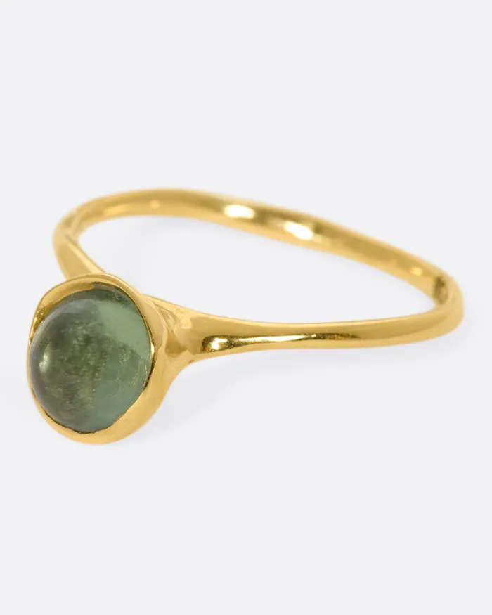 KIKA ALVARENGA Green Tourmaline Alianca Flor Ring Rings