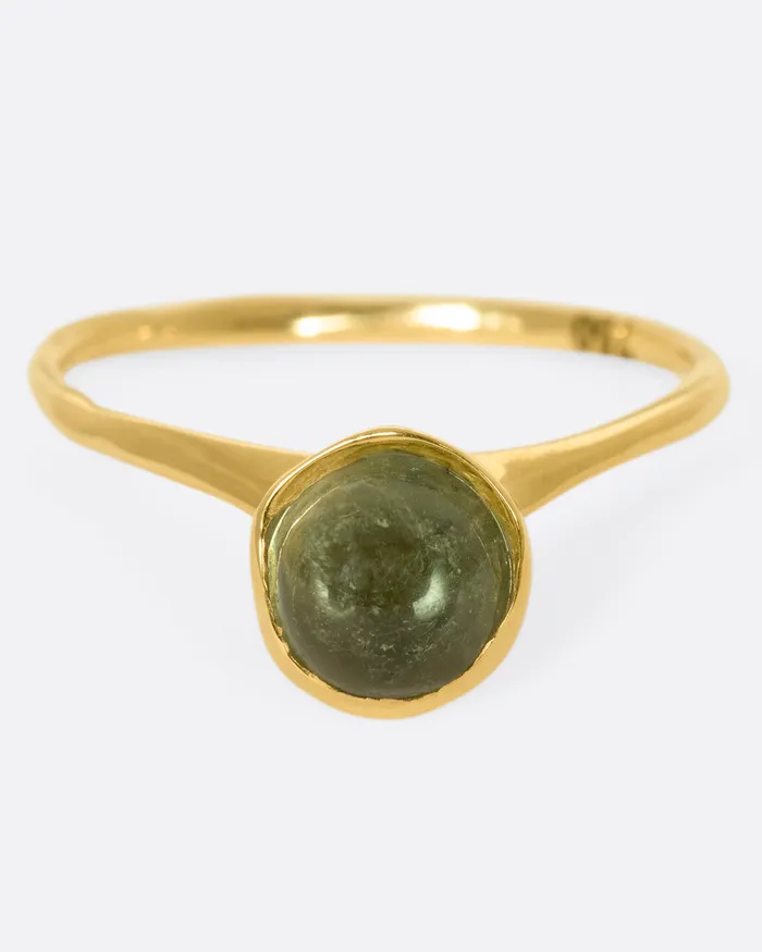 KIKA ALVARENGA Green Tourmaline Alianca Flor Ring Rings