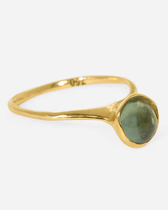 KIKA ALVARENGA Green Tourmaline Alianca Flor Ring Rings