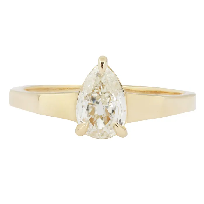 Lauren Wolf Jewelry Rings Pointed Pear Diamond Ring