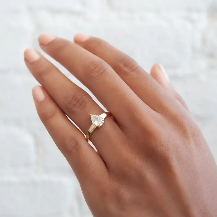 Lauren Wolf Jewelry Rings Pointed Pear Diamond Ring