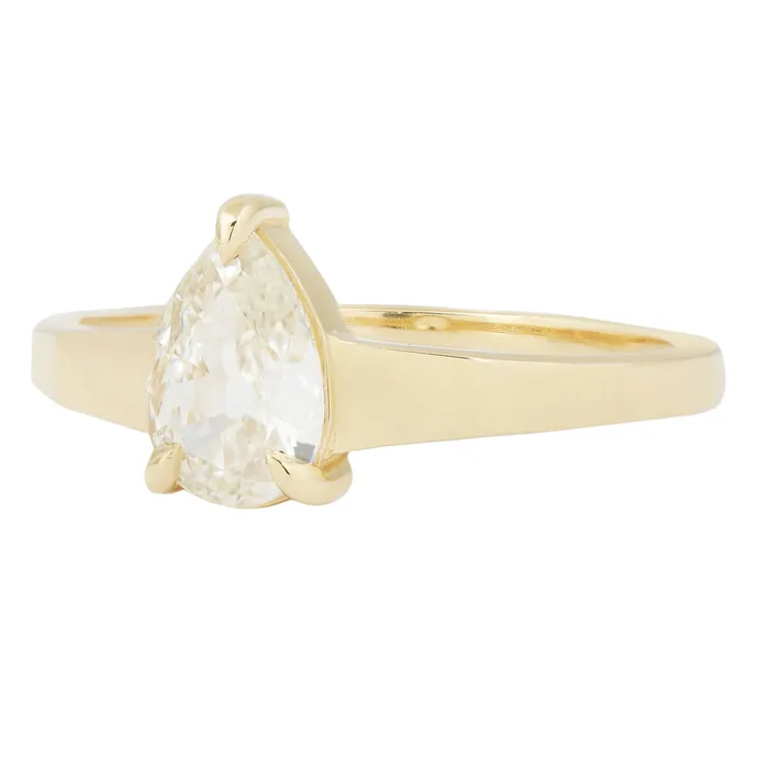 Lauren Wolf Jewelry Rings Pointed Pear Diamond Ring