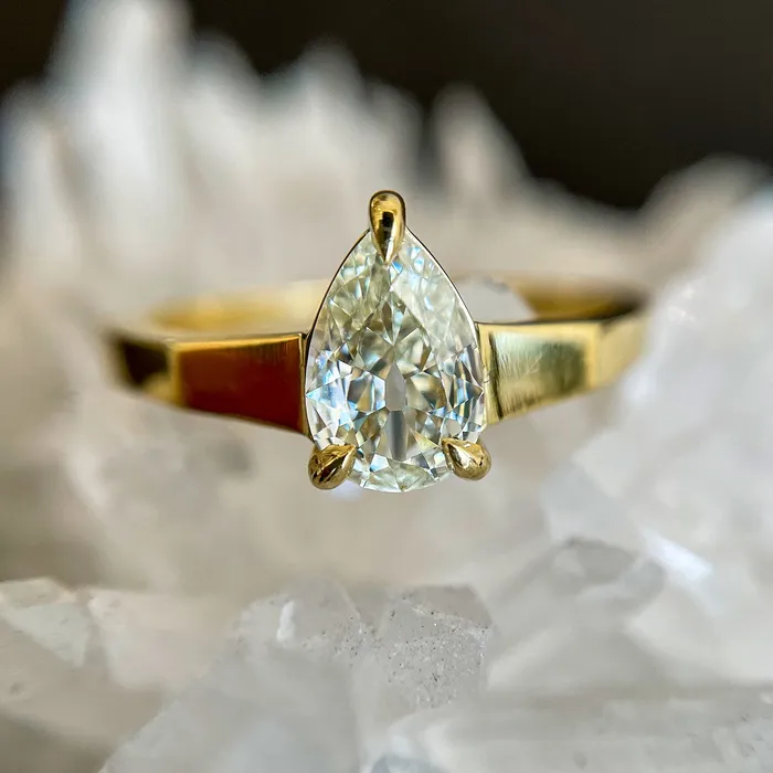 Lauren Wolf Jewelry Rings Pointed Pear Diamond Ring