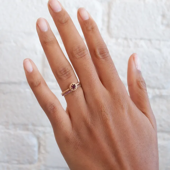 Lauren Wolf Jewelry Tiny Ruby Ring Rings