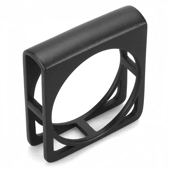 LO4256 Ruthenium Brass Ring with No Stone Alamode Rings