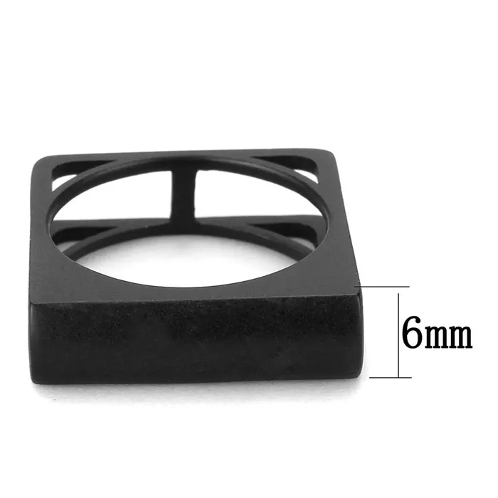 LO4256 Ruthenium Brass Ring with No Stone Alamode Rings