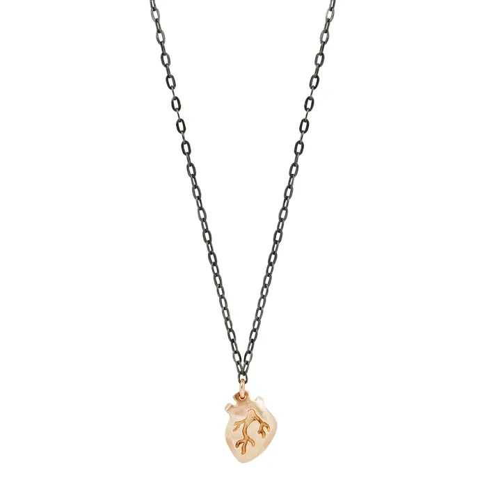 Luana Coonen Necklaces Tiny Mixed Metal Heart Necklace