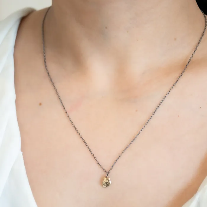Luana Coonen Necklaces Tiny Mixed Metal Heart Necklace