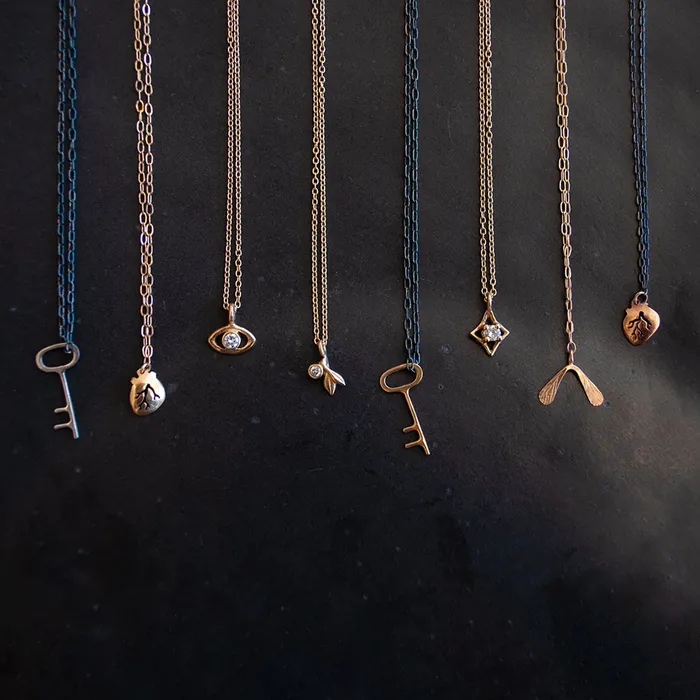Luana Coonen Necklaces Tiny Mixed Metal Heart Necklace