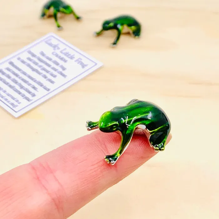 Lucky Little Frog Pocket Charm PT52 GANZ Charm Necklaces