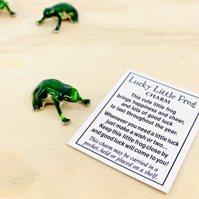 Lucky Little Frog Pocket Charm PT52 GANZ Charm Necklaces Lucky Little Frog Pocket Charm PT52 GANZ Charm Necklaces