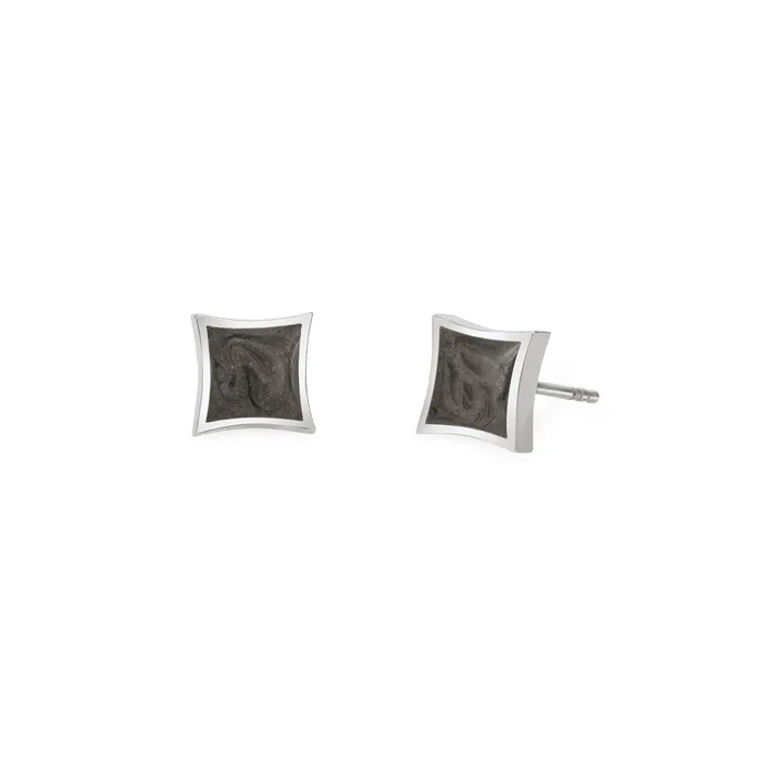 Luminary Stud Cremation Earrings in Sterling Silver closebymejewelry Earrings Luminary Stud Cremation Earrings in Sterling Silver closebymejewelry Earrings