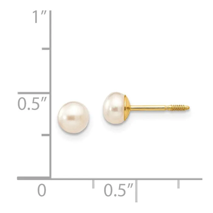 Madi K Kids 14K 45mm White Round FW Cultured Pearl Stud Post Screwback Earrings Jewelry Earrings Madi K Kids 14K 45mm White Round FW Cultured Pearl Stud Post Screwback Earrings Jewelry Earrings