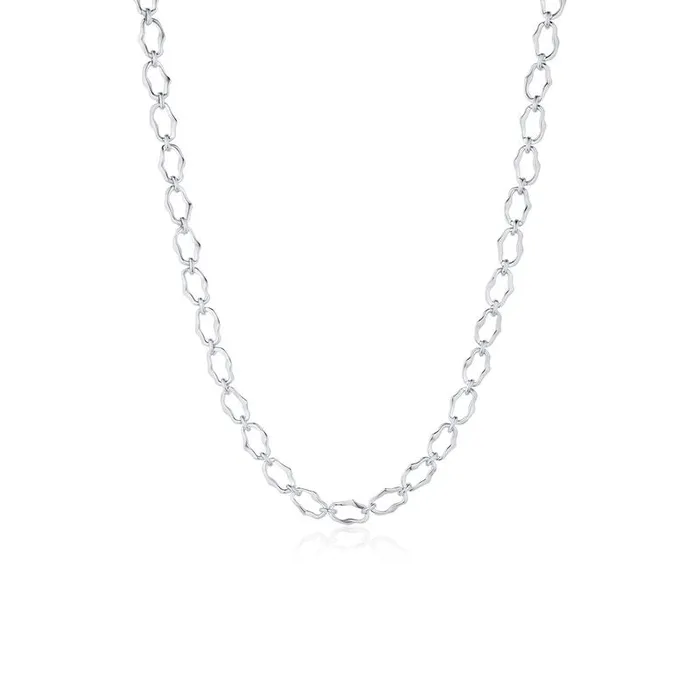 Marrow Fine Necklaces 8mm Sculpted Link Gold Necklace Marrow Fine Necklaces 8mm Sculpted Link Gold Necklace