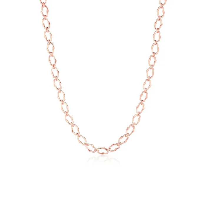 Marrow Fine Necklaces 8mm Sculpted Link Gold Necklace Marrow Fine Necklaces 8mm Sculpted Link Gold Necklace