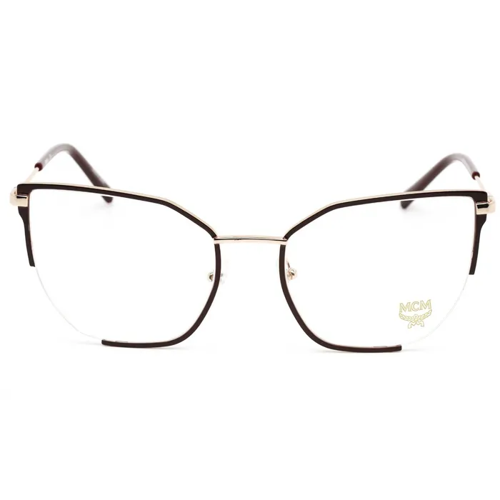 MCM Womens Eyeglasses Clear Demo Lens BurgundyGold Cat Eye Frame MCM2156 620 MCM Earrings