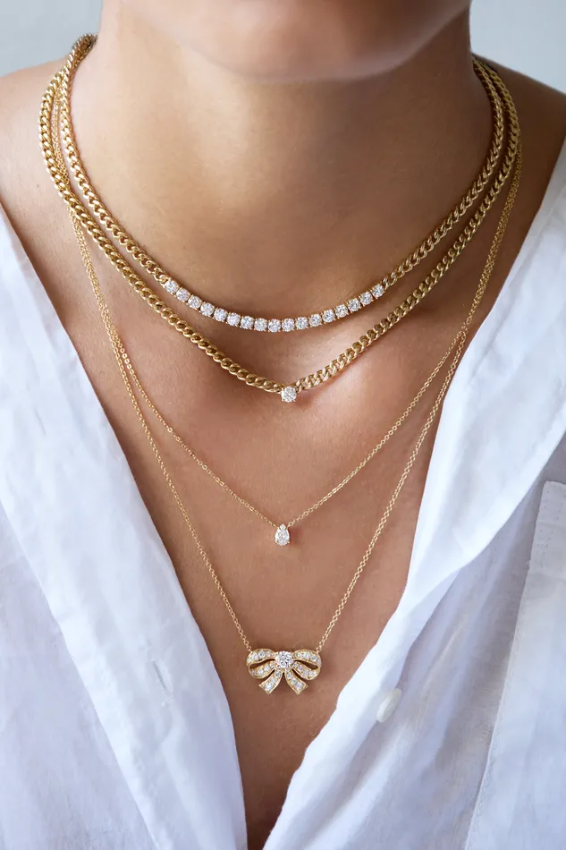 Necklaces anitako DIAMOND BOW NECKLACE