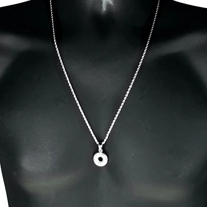 Necklaces Bling Cartel Admin Silver Tone O Letter Micro Chain Rope Necklace