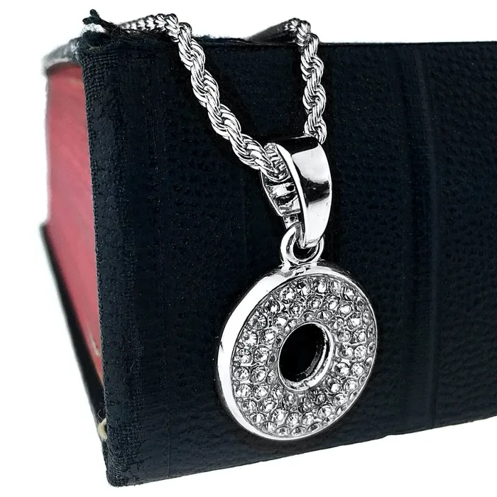 Necklaces Bling Cartel Admin Silver Tone O Letter Micro Chain Rope Necklace