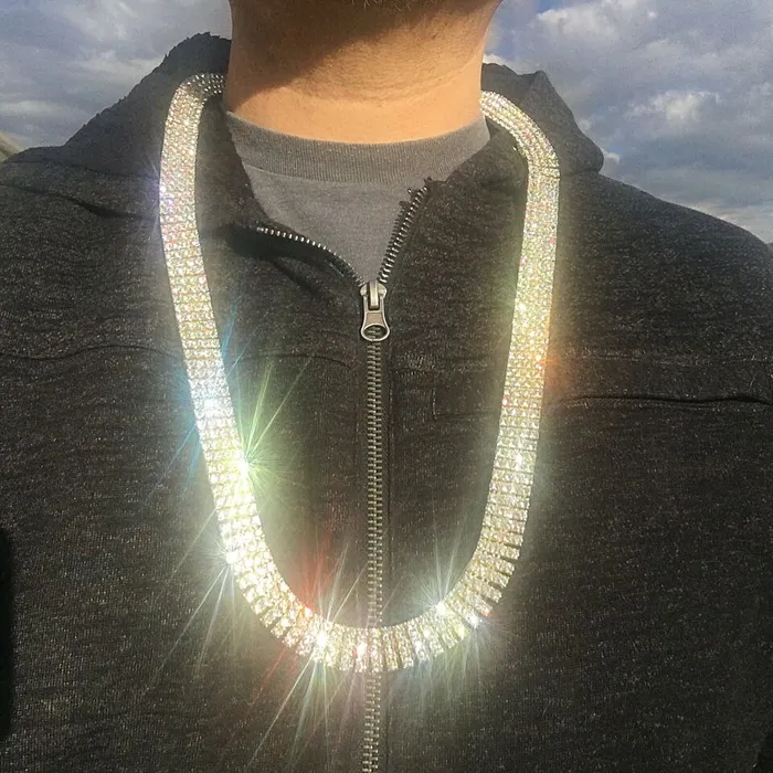Necklaces Bling Cartel Pharaoh Chain Four Row CZ Gold Plated Iced Bling Out 4 Rows Necklace 32 Necklaces Bling Cartel Pharaoh Chain Four Row CZ Gold Plated Iced Bling Out 4 Rows Necklace 32
