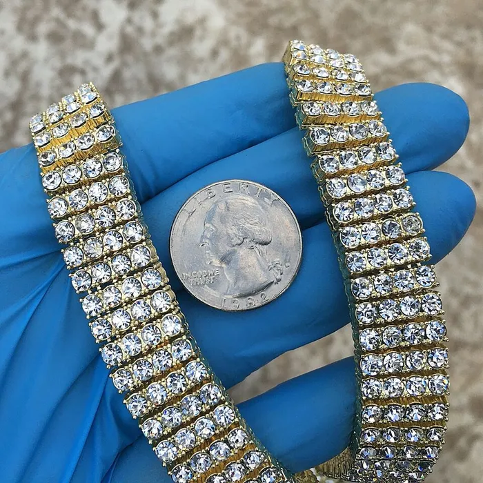 Necklaces Bling Cartel Pharaoh Chain Four Row CZ Gold Plated Iced Bling Out 4 Rows Necklace 32 Necklaces Bling Cartel Pharaoh Chain Four Row CZ Gold Plated Iced Bling Out 4 Rows Necklace 32