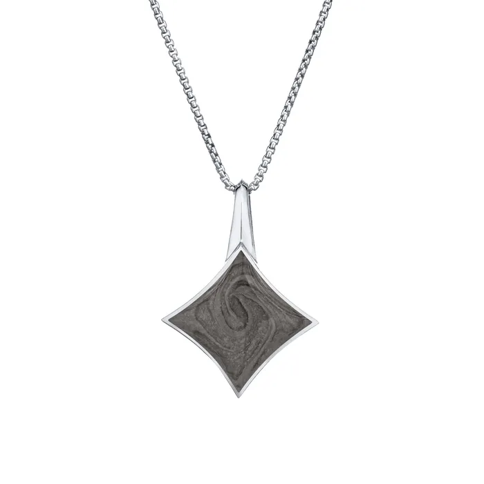 Necklaces closebymejewelry Large Luminary Cremation Necklace in 14K White Gold
