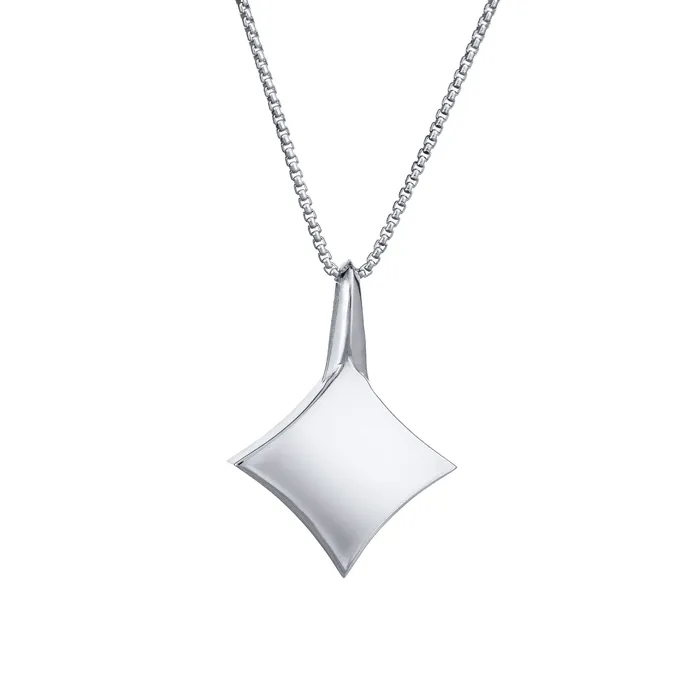 Necklaces closebymejewelry Large Luminary Cremation Necklace in 14K White Gold