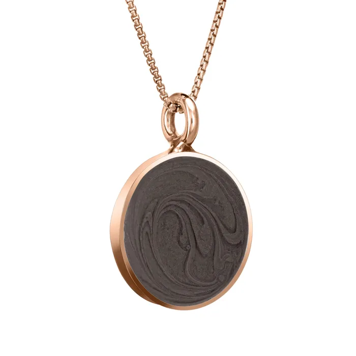 Necklaces closebymejewelry Simple Bail Circle Cremation Necklace in 14K Rose Gold