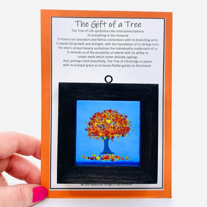Necklaces Fused Glass Tree of Life Shadow Box 63 Glimmer Glass Gifts