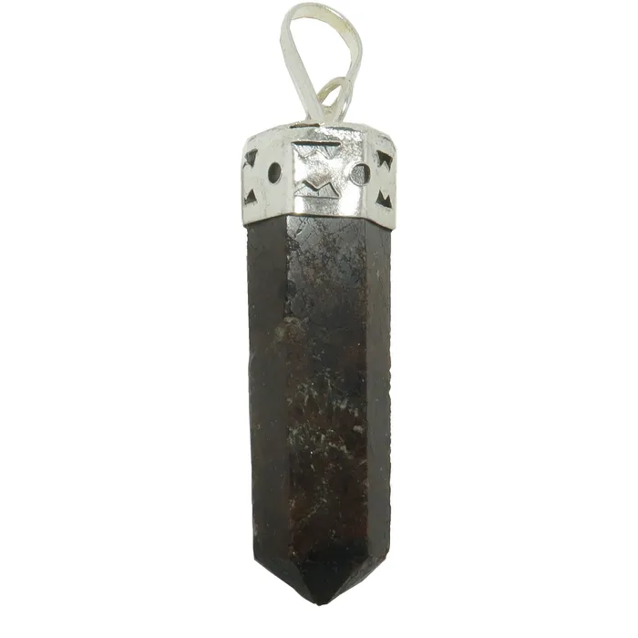 Necklaces Garnet Pendant Point Red Health Wealth Gem Silver Satin Crystals