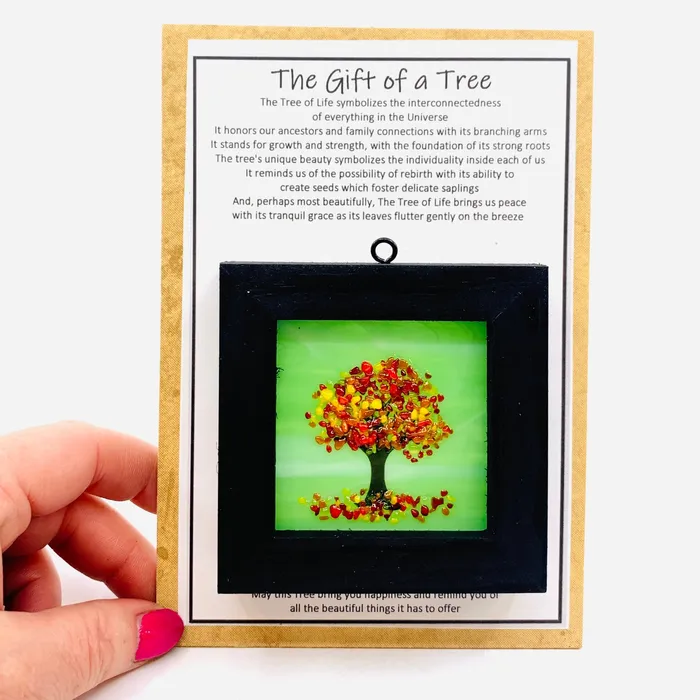 Necklaces Glimmer Glass Gifts Fused Glass Tree of Life Shadow Box 170