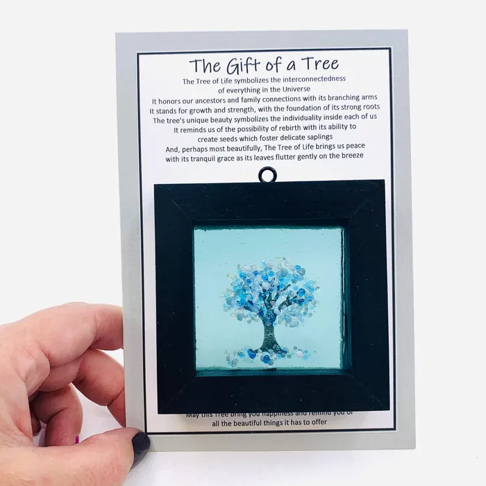 Necklaces Glimmer Glass Gifts Fused Glass Tree of Life Shadow Box 225