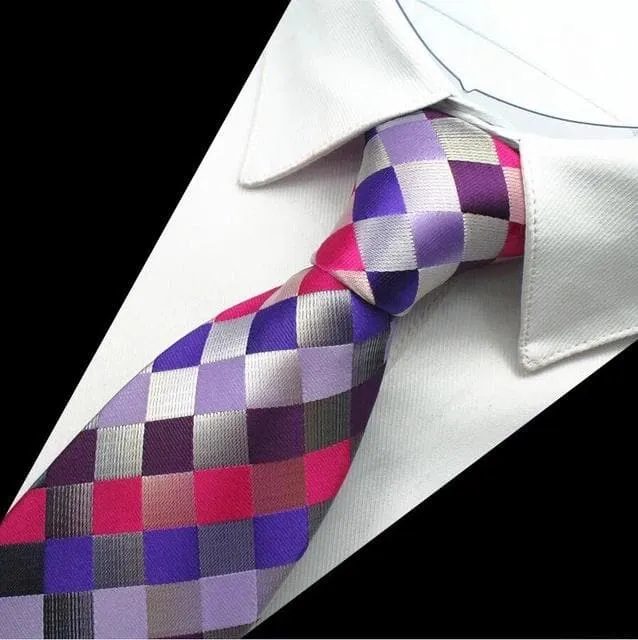 Necklaces GUSLESON Mens Fashion Plaid Paisley Design 100 Premium Quality Silk Ties Divine Inspiration Styles