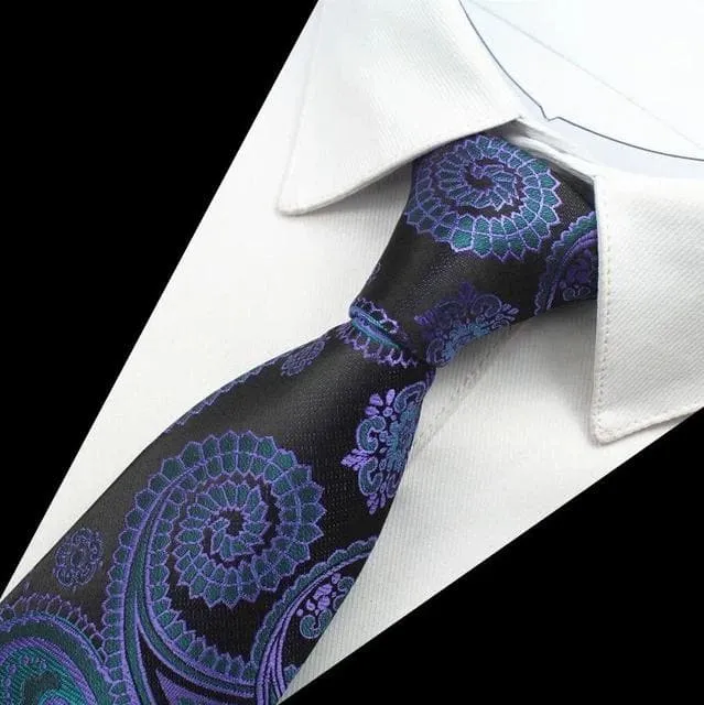 Necklaces GUSLESON Mens Fashion Plaid Paisley Design 100 Premium Quality Silk Ties Divine Inspiration Styles