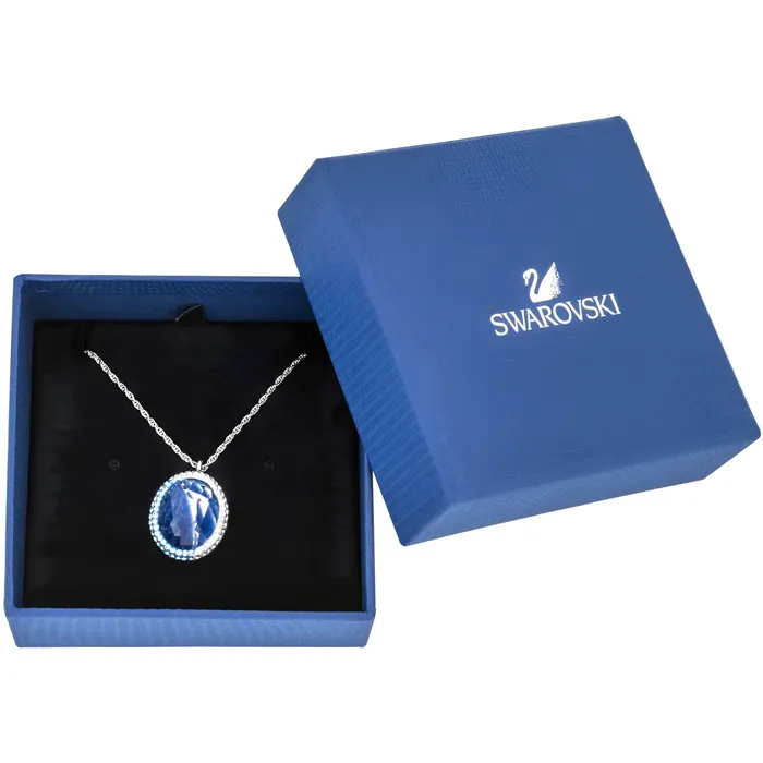Necklaces Swarovski Swarovski Womens Pendant Necklace Rhodium with Blue and Clear Crystals 5135151