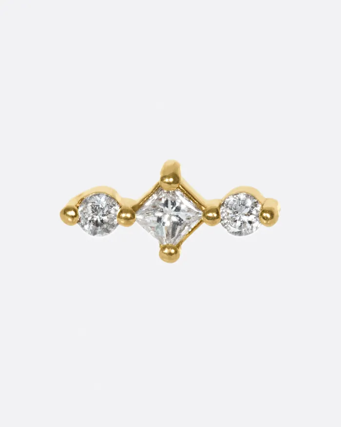NEW YORK ADORNED Earrings Diamond Juno Threadless Earring