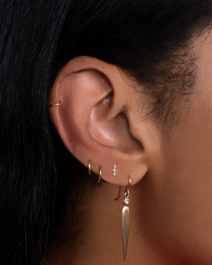 NEW YORK ADORNED Earrings Diamond Juno Threadless Earring