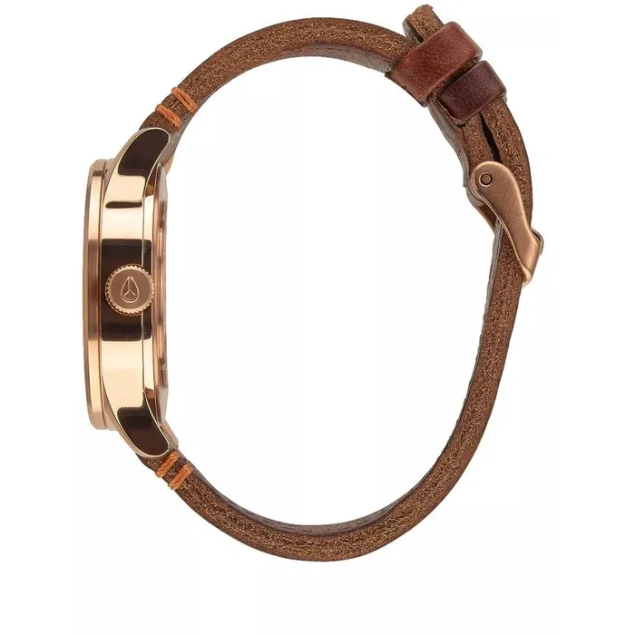 Nixon Mens Watch Sentry Quartz Rose Gold Case Grey Dial Leather Strap A3772001 NIXON Watches Nixon Mens Watch Sentry Quartz Rose Gold Case Grey Dial Leather Strap A3772001 NIXON Watches