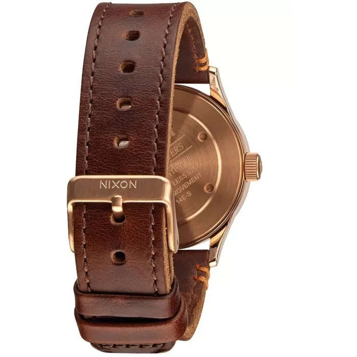 Nixon Mens Watch Sentry Quartz Rose Gold Case Grey Dial Leather Strap A3772001 NIXON Watches Nixon Mens Watch Sentry Quartz Rose Gold Case Grey Dial Leather Strap A3772001 NIXON Watches