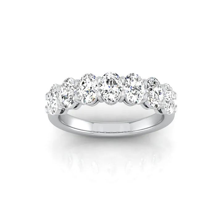Oval Lab Grown Diamond Seven Stone Band 175cttw deBebians Rings